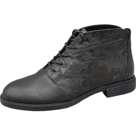 THINK! NINA chromfrei gegerbte Leder Stiefelette 3-001196, SCHWARZ/KOMBI 0010, 39,5