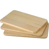 Hi Vesperbrett / Frühstücksbrett - 3er Set - 21,5 x 13,5 x 1 cm - glattes Holzbrett - Weiß