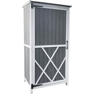 Home Deluxe Gartenschrank YANA – Größe L | Wetterfester Holzschrank für Garten & Terrasse