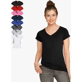 Gildan Damen V-Neck T-Shirt \64V00L\" navy S"