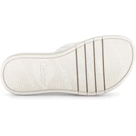 Gabor Pantolette GABOR Damen, Gr. 43, weiß, silber, Glattleder, Schuhe Pantolette,