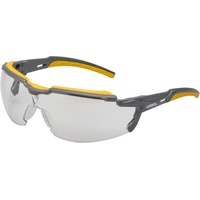 Gebol Schutzbrille Ultralight Klar | Sweat Bar schützt vor Schweiß | Polster im Nasen- und Bügelbereich | für Damen und Herren | Größe universal | schwarz, gelb | 1 Stück