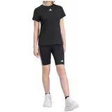 adidas Train Essentials Tee and Shorts Set Kids T-Shirt, Black/White, 14-15 Years