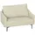 Homcom Sofa 2-Sitzer 124 cm Kleine Couch mit Armlehne, Samtoptik, Cremeweiß - Weiß