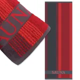 Dyckhoff Saunatuch Rot-Grau 200 x 80 cm