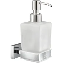 KLEINE WOLKE Wand-Seifenspender Meo, Wandaccessoire, Farbe Milky, Material: Messing, Edelstahl, Glas