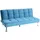 Mendler Sofa HWC-K21, Klappsofa Couch Schlafsofa, Nosagfederung Schlaffunktion Liegefläche 181x107cm ~ Samt, blau