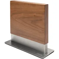 Coninx Messerblock Magnetisch Doppelseitig | Messerhalter Magnetisch ohne Messer | Küchenmesser Knife Holder mit Starkem Magnet | Messerständer Magnetisch Messerbrett Beidseitig Rutschfest | Walnuß