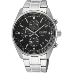 Chronograph SEIKO "Seiko Chrono, SSB379P1", silber (silberfarben), Armbanduhren, Herren, Armbanduhr, Quarzuhr, Herrenuhr, Datum, Stoppfunktion