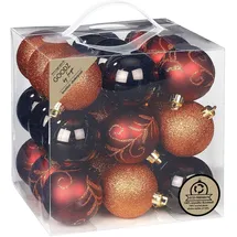 inges magic & goodz Inge-glas Weihnachtskugeln Kunststoff 6cm 27er Set - Goodz 27 Stück 6 cm Flame Mix