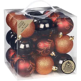 inges magic & goodz Inge-glas Weihnachtskugeln Kunststoff 6cm 27er Set - Goodz 27 Stück 6 cm Flame Mix