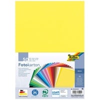 folia Fotokarton A4, 300 g/m2, 50 Blatt, 10 Farben, sortiert