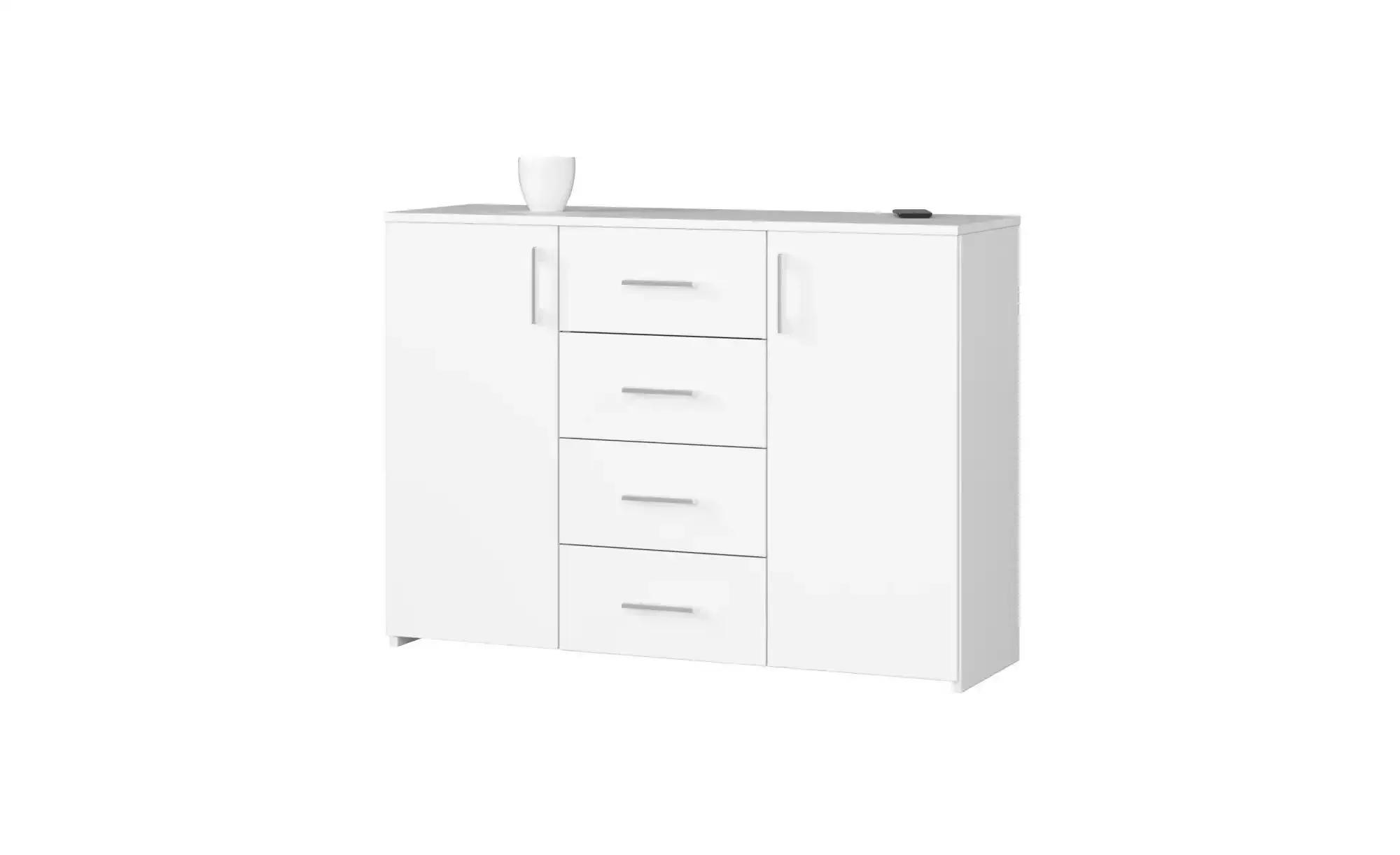 Sideboard 110 cm breit Kiara , weiß , Maße (cm): B: 110 H: 80