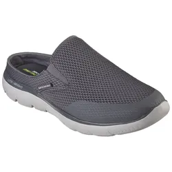 Clog SKECHERS "SUMMITS", Herren, Gr. 42, grau, Textil, sportlich, Schuhe Sommerschuh, Sommerschuh, Schlappen, Urlaub, im sportiven Look