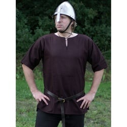 Battle Merchant Wikinger-Kostüm Wikinger Tunika aus Wolle, dunkelbraun braun 52 – XL