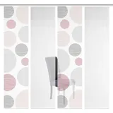 VISION S Schiebegardinen Borden halbtransparente Bambusoptik 260x60, cm, Farbe:rosé