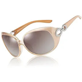 luxuskollektion Sonnenbrille Damen Polarisiert Übergroß Mode 100% UV-Schutz