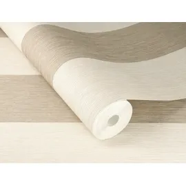 Rasch Textil Rasch »Vliestapete Perfecto VI 844016 Streifen strukturiert Blockstreifen Beige und Cremeweiß aus der Kollektion - 10,05m x 0,53m (LxB)