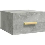 vidaXL Wand-Nachttisch Betongrau 35x35x20 cm