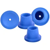 Ersatzfüße für Duschstuhl, Badewannensitz, Duschhocker und Transferbank, rutschfeste Duschbank und Badewanne, Transferbänke mit Gummi-Saugnapf, Metalleinsatz verstärkt (3,8 cm Innendurchmesser, blau)