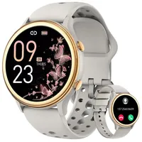 Fanttik Smartwatch Damen Fitness Tracker Uhr mit Anruffunktion, Smartwatch (1,27 Zoll) HD-Bildschirm mit abgerundeten Ecken,Schlafmonitor/UV Index, 24-Stunden-Herzfrequenzmonitor / SpO2 /Schlafmonitor, 70+ Sportmodi Wasserdicht Sportuhr iOS Android grau