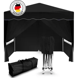 Kronenburg Handel Kronenburg Faltpavillon 3 x 3 m inkl. 4 Seitenteile Schwarz