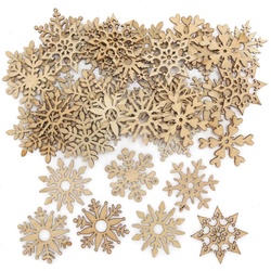 Schneeflocken Mini Holzformen (pro Set 72) Bastelaktivitäten zu Weihnachten