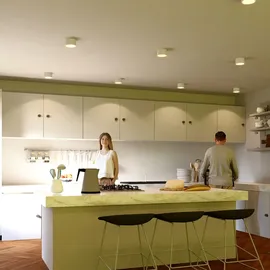 SSC-LUXon CELI-X LED Aufbauspot dimmbar flach - LED GX53 mit warmweiß 230V - Decken Aufbauleuchte rund