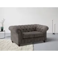 Home Affaire Chesterfield-Sofa »Chesterfield 2-Sitzer B/T/H: 150/89/74 cm«, mit hochwertiger Knopfheftung, auch in Leder braun