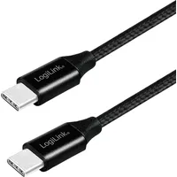 Logilink USB 2.0 Kabel, USB-C zu USB-C, schwarz, 0,3m (CU0153)
