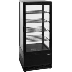 Saro Kühlvitrine SC 100, doppelverglast, Standsichere Vitrine mit vier höhenverstellbaren Rosten, 1 Kühlvitrine