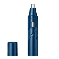 Bifurcation Nasenhaartrimmer Elektrischer Nasenhaarschneider für Herren, über USB wiederaufladbar blau
