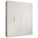 abiks möbel Drehtürenschrank COMO 200 x 245,5 x 50 cm Weiß/Gold