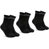 GripGrab Merino Wolle Regular Cut 3er Pack Schwarz 44-47