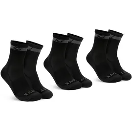 GripGrab Merino Wolle Regular Cut 3er Pack Schwarz 44-47