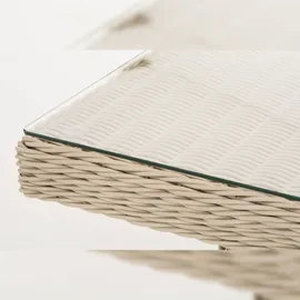 CLP Fisolo Gartentisch 138 x 79 cm perlweiß