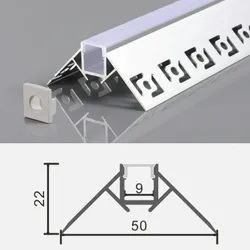 2m LED Alu Profil Unterputz Rigips Trockenbau Schiene mit Milchglas Abdeckung Kanal System für LED-Streifen Profil R