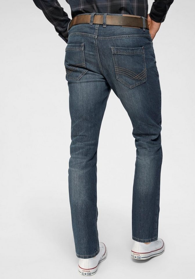 TOM TAILOR 5-Pocket-Jeans MARVIN mit kleinem Logo-Print blau 31