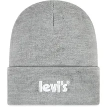 Levi's Kids Unisex Lan Poster Logo 9a8513 Beanie M tze, Dunkelgrau meliert, Einheitsgröße EU - Einheitsgröße