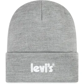 Levi's Kids Unisex Lan Poster Logo 9a8513 Beanie M tze, Dunkelgrau meliert, Einheitsgröße EU - Einheitsgröße