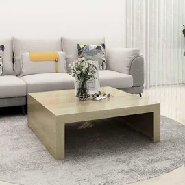 furnicato Couchtisch Braun Eiche 100 x 35 x 100 cm