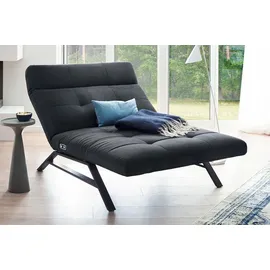 KAWOLA Relaxliege AMERIVA Polyester 120 x 110 x 158 cm Schwarz mit Kissen und Kopfteil