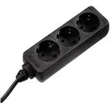 Hama Steckdosenleiste 1,4 m Schwarz 3 St.