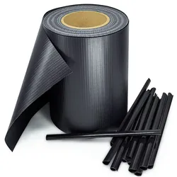 PVC Sichtschutz Streifen Privatsphäre Doppelstabmatten Zaun Folie Anthrazit 140m (4x 35m)
