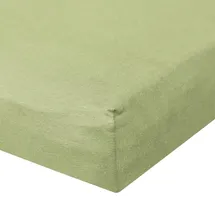 BettwarenShop Spannbettlaken Baumwolle-Jersey-Elasthan 120 x 200 - 130 x 220 cm grün
