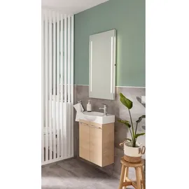 Fackelmann Waschbeckenunterschrank 2 Türen 52 x 60 x 24,3 cm Braun