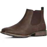 IUV Herren Cowboy-Stiefel Lässige Schlupf-Westernstiefel Chelsea-Stiefel, khaki, 43.5 EU - 43.5 EU