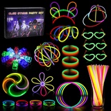 XINGGANG 238PCS Knicklichter Party Set, Leuchtstäbe mit 10 Fingerlicht, Knicklichter 100 Stück,Knicklichter Brille,Haarnadel, Blume,Schmetterling,Ball, Glow Sticks für Neon Party Deko Hochzeit Kinder