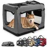 LIONTO Hundetransportbox 101 x 69 x 70 cm Grau