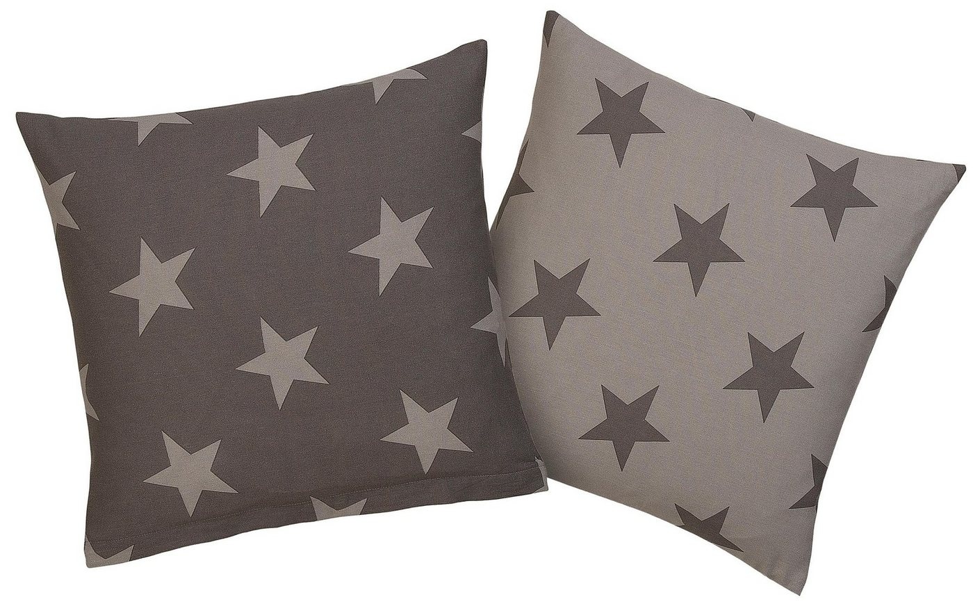 Kissenbezüge Stella Kissenhülle mit Sternenmuster, in verschiedenen Größen, my home (2 Stück) grau 40 cm x 40 cm